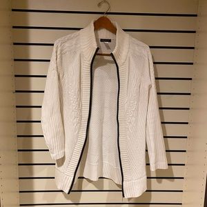 White Venus zip up sweater M